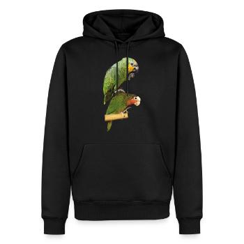 Papageien - Männer Premium Bio Hoodie - Schwarz - Vorne - Nico (187cm)