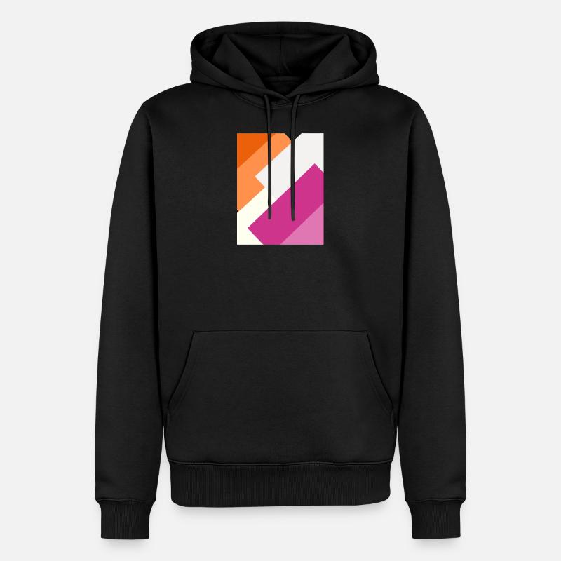 Lesbian Geometrics - Männer Premium Bio Hoodie - Schwarz