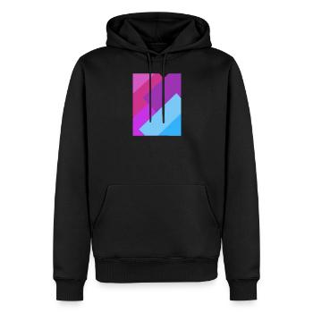 Bi Geometrics - Sweat à capuche Premium bio Homme - noir - Devant - Nico (187cm)