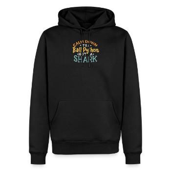 Calm Down It’s A Ball Python Not A Shark - Sweat à capuche Premium bio Homme - noir - Devant - Nico (187cm)