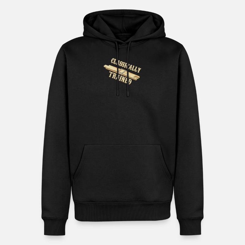 Classically Trained - Männer Premium Bio Hoodie - Schwarz