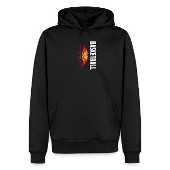 Eat Sleep Basketball Repeat Basketballtrikot - Männer Premium Bio Hoodie - Schwarz - Vorne - Nico (187cm)
