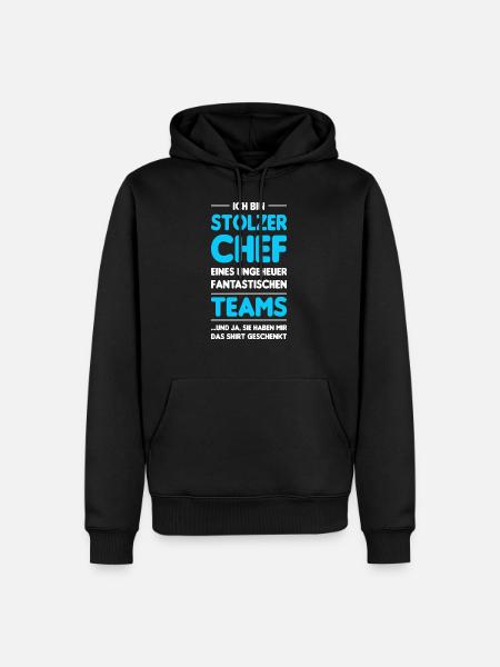 Stolzer Chef Geschenk - Männer Premium Bio Hoodie - Schwarz