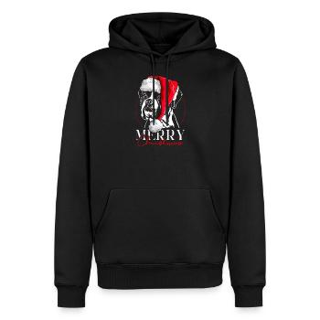Santa BOXER Hund Merry Christmas Hunde Wilsigns - Männer Premium Bio Hoodie - Schwarz - Vorne - Nico (187cm)