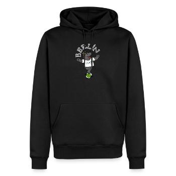Berlin, Icke - Männer Premium Bio Hoodie - Schwarz - Vorne - Nico (187cm)