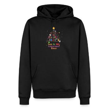Chemise de Noël - Chemise de Noël - Sweat à capuche Premium bio Homme - noir - Devant - Nico (187cm)