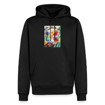 EG Blumen ITulpen I Der Garten I flowers I present - Männer Premium Bio Hoodie - Schwarz - Vorne - Nico (187cm)