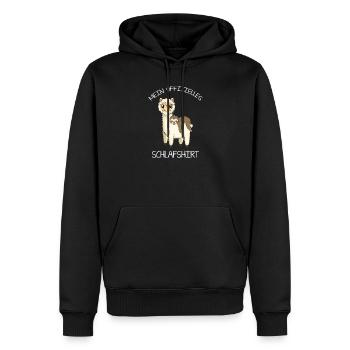Mein Offizielles Alpaka Faultier Schlafshirt - Männer Premium Bio Hoodie - Schwarz - Vorne - Nico (187cm)