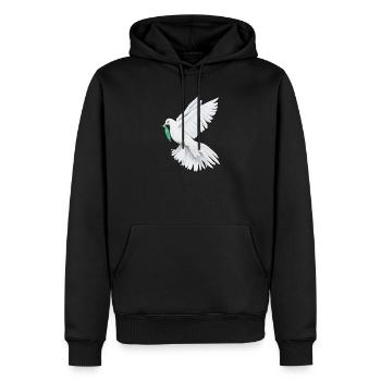 Friedenstaube Friedenssymbol - Sonja Ariel - Männer Premium Bio Hoodie - Schwarz - Vorne - Nico (187cm)