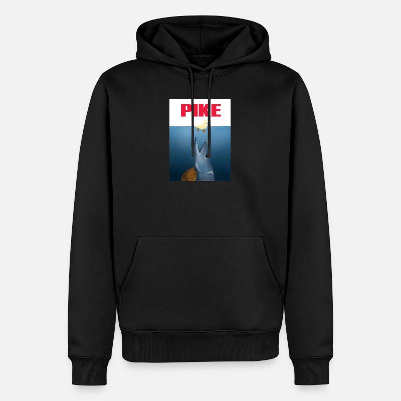 Hecht-Attacken - Männer Premium Bio Hoodie - Schwarz