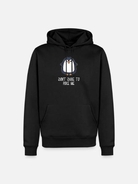 Antarktis Tier süß Pinguin Seevogel Statement - Männer Premium Bio Hoodie - Schwarz