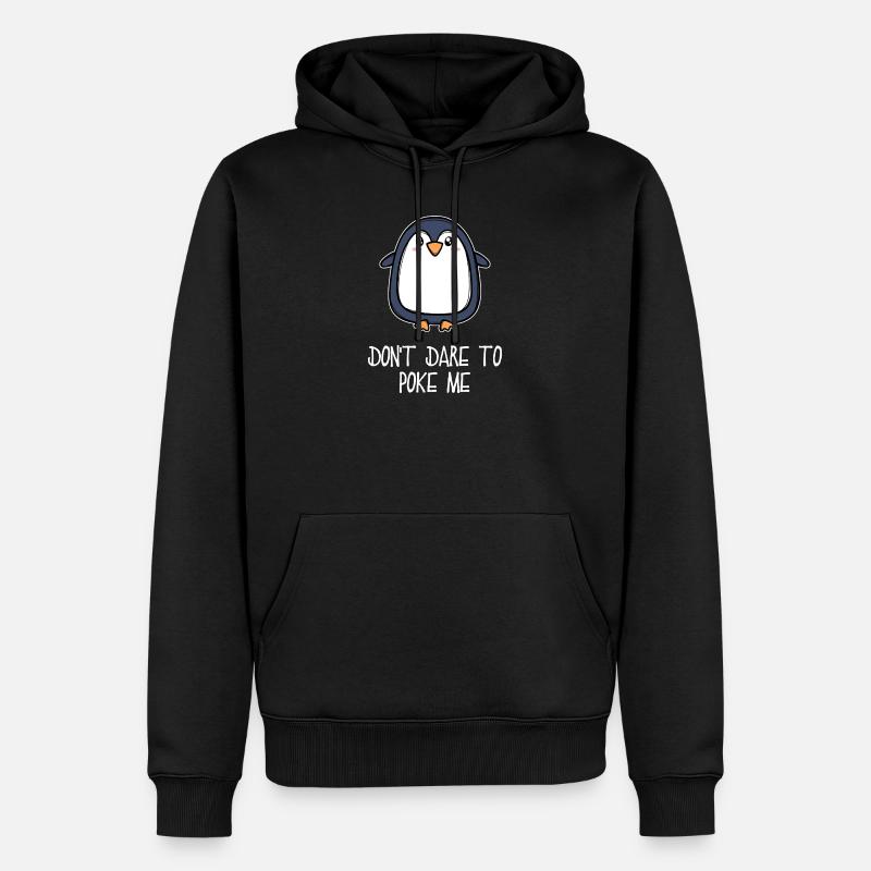 Antarktis Tier süß Pinguin Seevogel Statement - Männer Premium Bio Hoodie - Schwarz