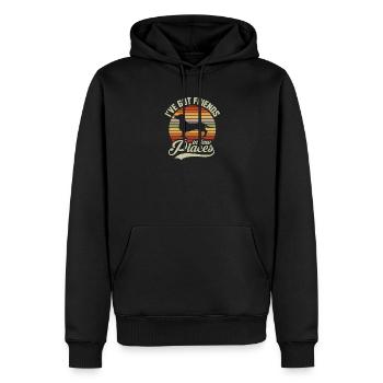 I've Got Friends In Low Places, Dackel Wiener - Männer Premium Bio Hoodie - Schwarz - Vorne - Nico (187cm)