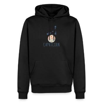 Das Sternbild Steinbock - Männer Premium Bio Hoodie - Schwarz - Vorne - Nico (187cm)