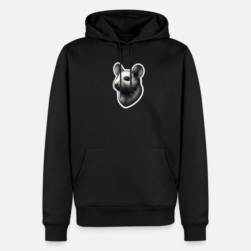 Mouse - Männer Premium Bio Hoodie - Schwarz