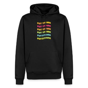 t-shirt futtitinni t-shirt Sicile Sicilienne - Sweat à capuche Premium bio Homme - noir - Devant - Nico (187cm)