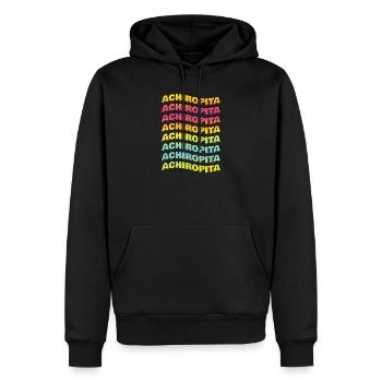 t-shirt Achiropita wave effect t-shirt gift - Men’s Premium Organic Hoodie - black - Front - Nico (187cm)