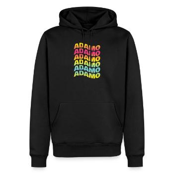 Adam t-shirt text wave effect t-shirt gift - Men’s Premium Organic Hoodie - black - Front - Nico (187cm)