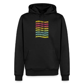 T-shirt Addolorata wave effect t-shirt gift - Men’s Premium Organic Hoodie - black - Front - Nico (187cm)