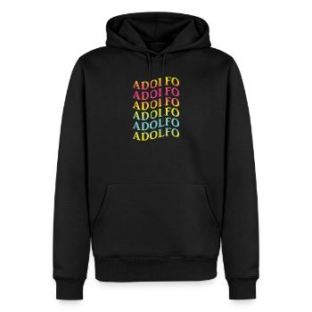 Adolfo wave effect t-shirt t-shirt gift idea - Men’s Premium Organic Hoodie - black - Front - Nico (187cm)