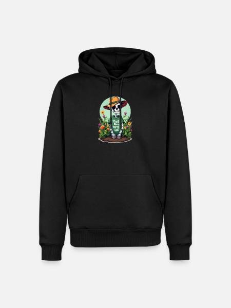 PFLANZEN SIE MEHR, SORGEN SIE SICH WENIGER - Männer Premium Bio Hoodie - Schwarz
