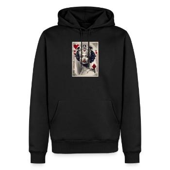 Cyberpunk fantastique de la Reine de Cœur IV - Sweat à capuche Premium bio Homme - noir - Devant - Nico (187cm)