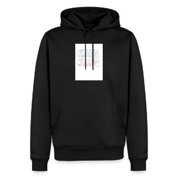 Künstlerischer Graffiti-Schriftzug Paris - Männer Premium Bio Hoodie - Schwarz - Vorne - Nico (187cm)