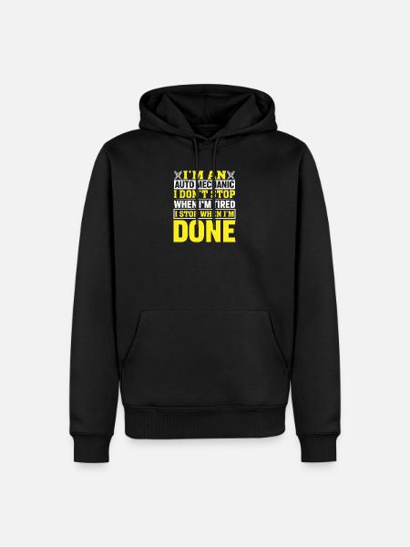 Motivational saying for car mechanics - Men’s Premium Organic Hoodie - black