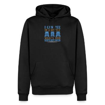 Starkes Superpower Truck Motiv - Männer Premium Bio Hoodie - Schwarz - Vorne - Nico (187cm)