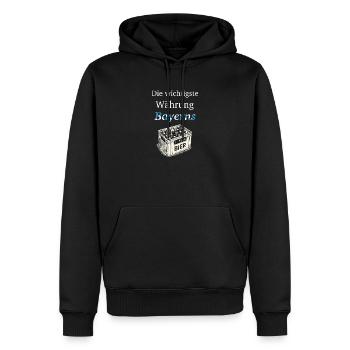 La monnaie la plus importante de la Bavière - Sweat à capuche Premium bio Homme - noir - Devant - Nico (187cm)