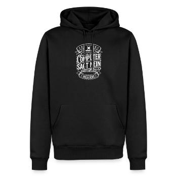 Computer sagt Nein Meme Shirt - Männer Premium Bio Hoodie - Schwarz - Vorne - Nico (187cm)