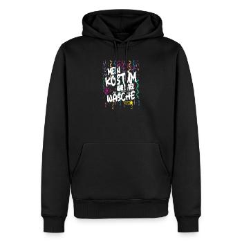 Mon costume était dans la laveuse pour la fête foraine - Sweat à capuche Premium bio Homme - noir - Devant - Nico (187cm)
