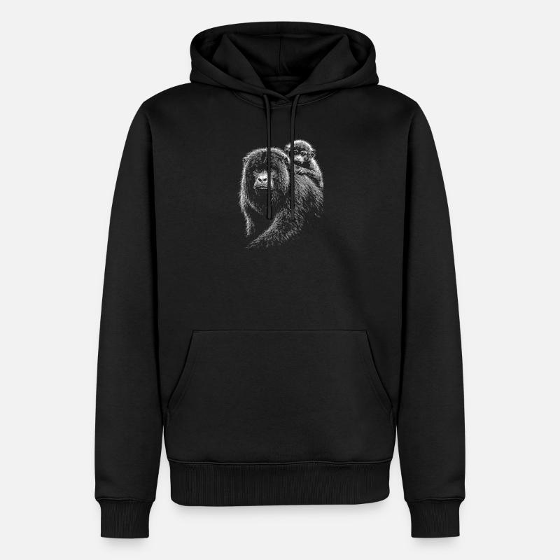 Brüllaffe - Männer Premium Bio Hoodie - Schwarz