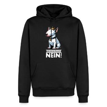 Bevor Du Fragst Miniatur Bullterrier Bully Bullys - Männer Premium Bio Hoodie - Schwarz - Vorne - Nico (187cm)