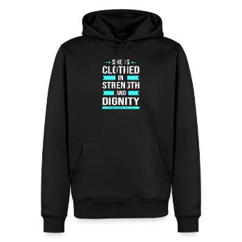 Bibelvers Kapitel 31 Bibel Spruch Jesus Christ - Männer Premium Bio Hoodie - Schwarz - Vorne - Nico (187cm)