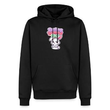 Jardin de Pâques Printemps Été Bunny Bunny - Sweat à capuche Premium bio Homme - noir - Devant - Nico (187cm)