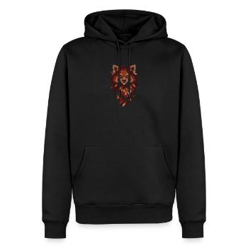 Ember Wanderer - Männer Premium Bio Hoodie - Schwarz - Vorne - Nico (187cm)