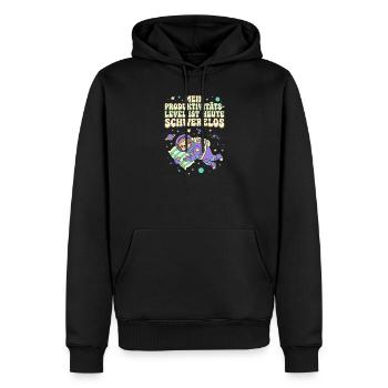 Faultier Astronaut Weltraum Produktivität - Männer Premium Bio Hoodie - Schwarz - Vorne - Nico (187cm)