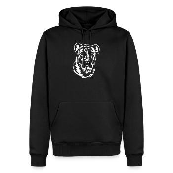 Cimarron Uruguayo Head « Édition Noire » - Sweat à capuche Premium bio Homme - noir - Devant - Nico (187cm)