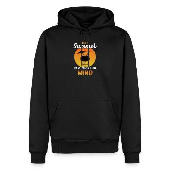 Hot summer state of mind - Männer Premium Bio Hoodie - Schwarz - Vorne - Nico (187cm)