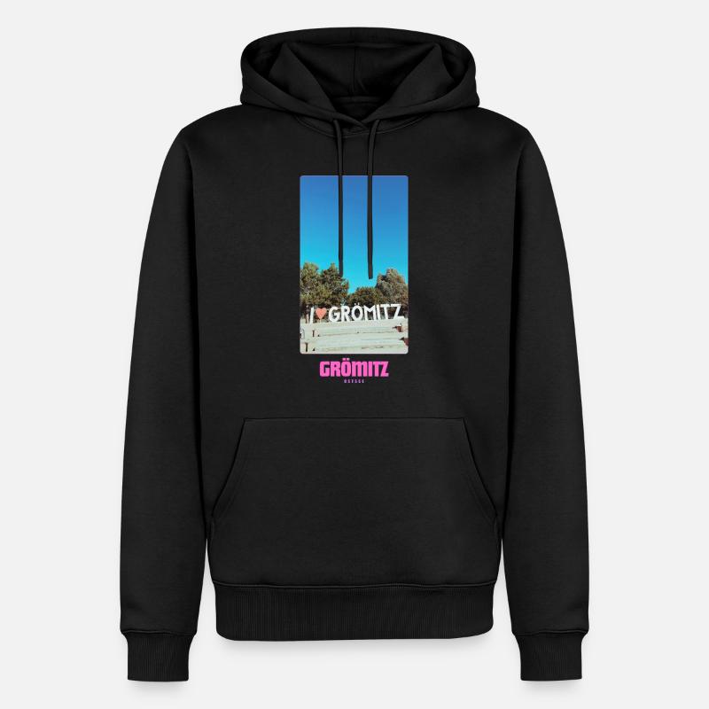 Grömitz _ Ostsee - Männer Premium Bio Hoodie - Schwarz