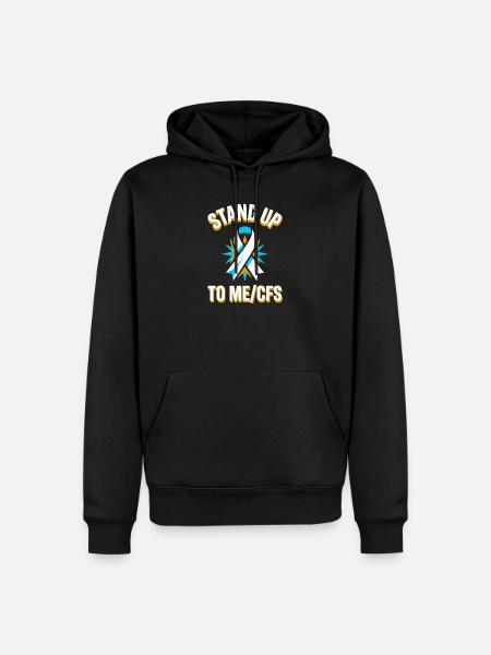 Stand Up To ME/CFS Schleife - Männer Premium Bio Hoodie - Schwarz