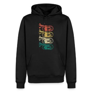 Euphonium Corn Orchestra Musiciens Instrument à vent - Sweat à capuche Premium bio Homme - noir - Devant - Nico (187cm)