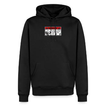 Attention turbo - Sweat à capuche Premium bio Homme - noir - Devant - Nico (187cm)