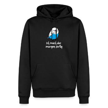 schlafenderwelliweiss - Männer Premium Bio Hoodie - Schwarz - Vorne - Nico (187cm)