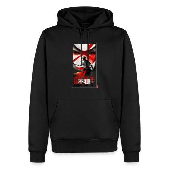 mot samouraï anime - Sweat à capuche Premium bio Homme - noir - Devant - Nico (187cm)