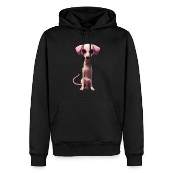 Italienisches Windspiel Hund - Männer Premium Bio Hoodie - Schwarz - Vorne - Nico (187cm)