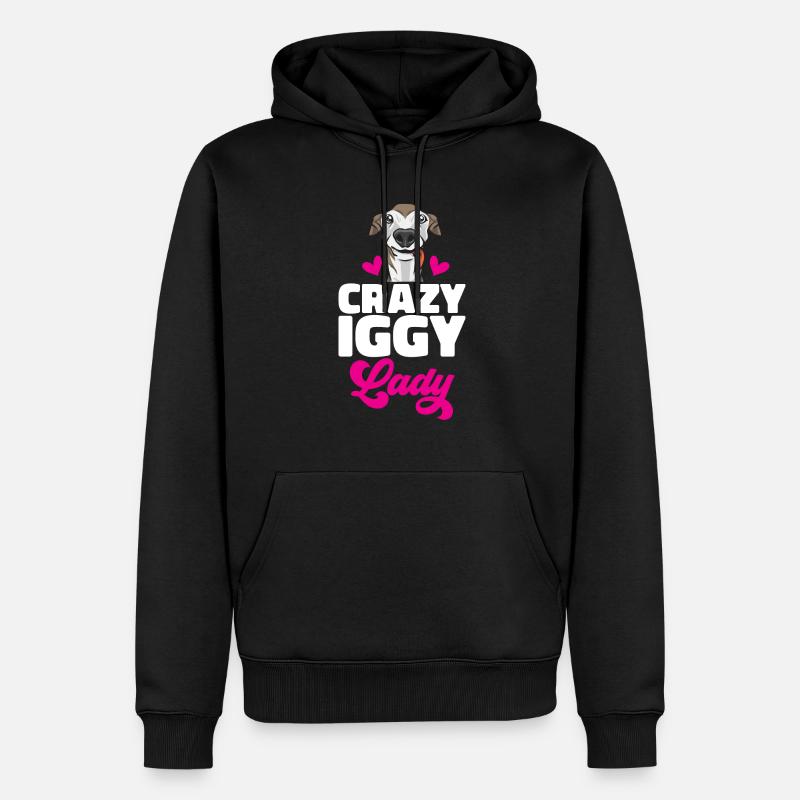 Lévrier italien Greyhound Chiens - Sweat à capuche Premium bio Homme - noir