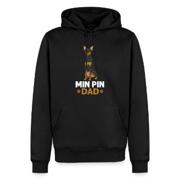 Miniature Pinscher Rehpinscher Min Pin Dog - Sweat à capuche Premium bio Homme - noir - Devant - Nico (187cm)
