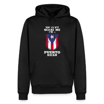 Puerto Rico | Puerto Ricaner Flagge Geschenkideen - Männer Premium Bio Hoodie - Schwarz - Vorne - Nico (187cm)